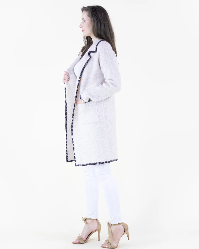 WHIP STITCH LONG CARDIGAN (available in2 colors)