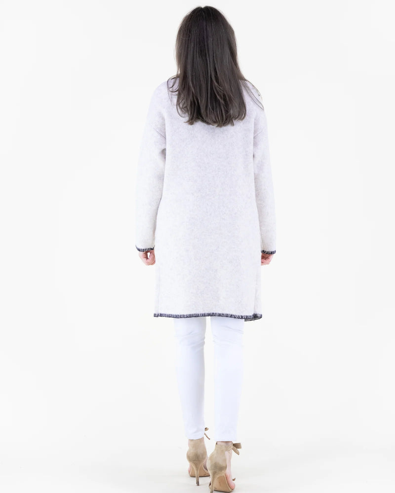 WHIP STITCH LONG CARDIGAN (available in2 colors)