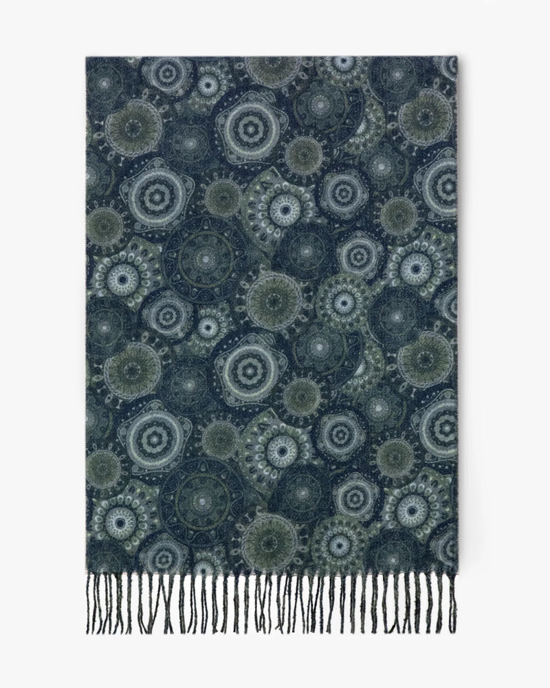 ORNATE CIRCLE WITH FRINGE SCARF (available in 2 colors)