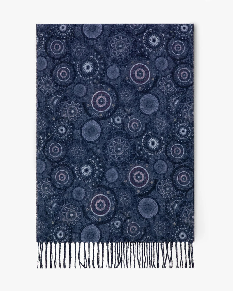 ORNATE CIRCLE WITH FRINGE SCARF (available in 2 colors)