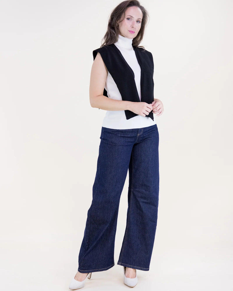 PREPPY MOCK SWEATER WRAP (available in 3colors)