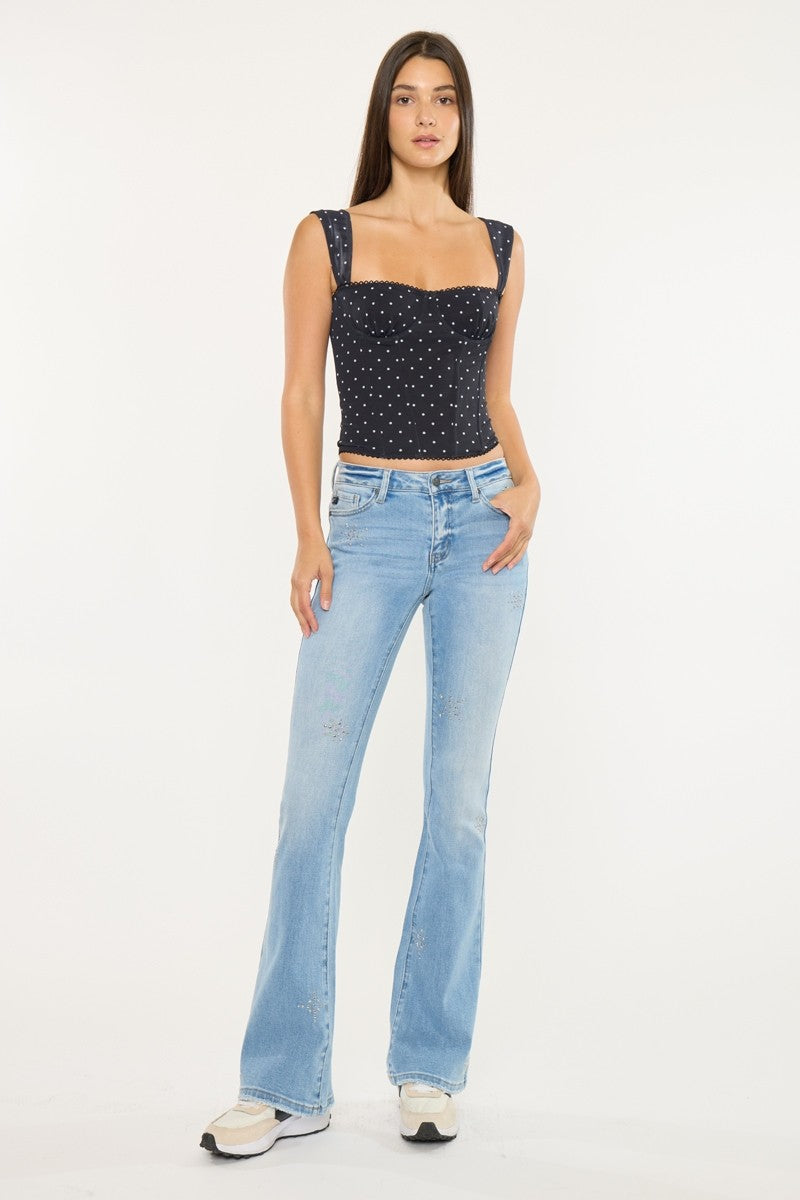 FLARE JEAN WITH STAR CLUSTER