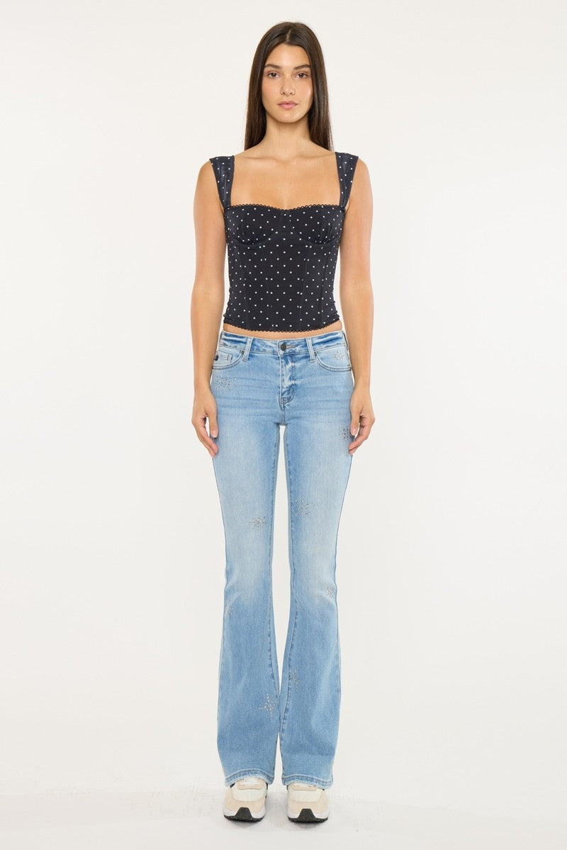 FLARE JEAN WITH STAR CLUSTER