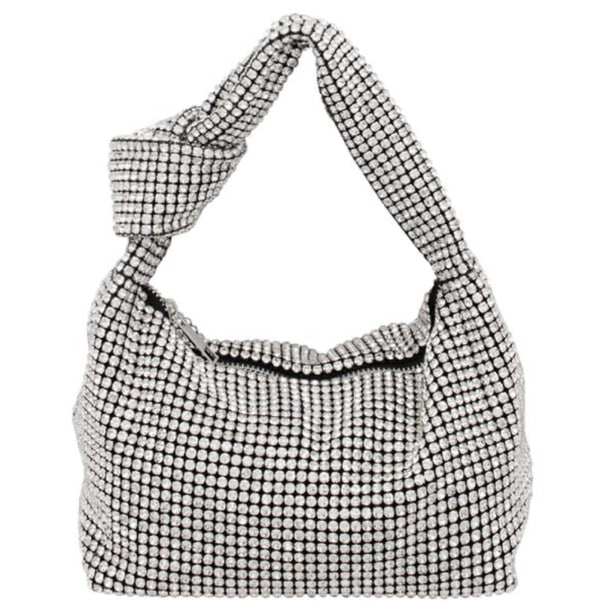 RHINESTONE KNOT HANDBAG