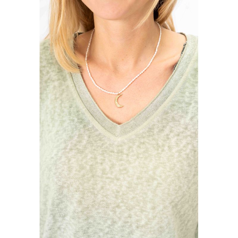 V NECK TEE WITH LUREX (available in more colors)