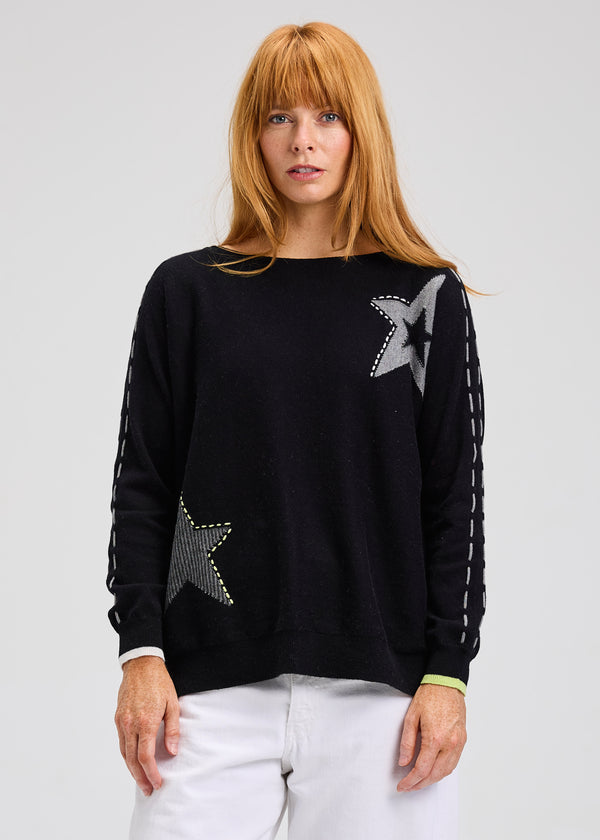 STAR WITH WHIPSTITCH SWEATER