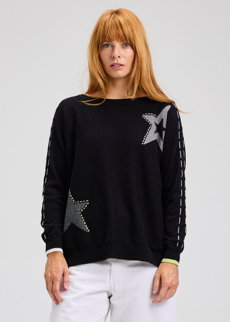 STAR WITH WHIPSTITCH SWEATER