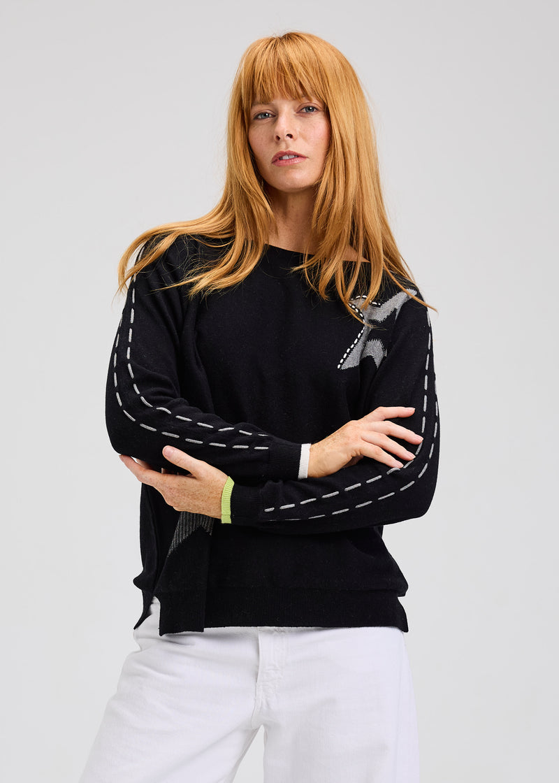 STAR WITH WHIPSTITCH SWEATER