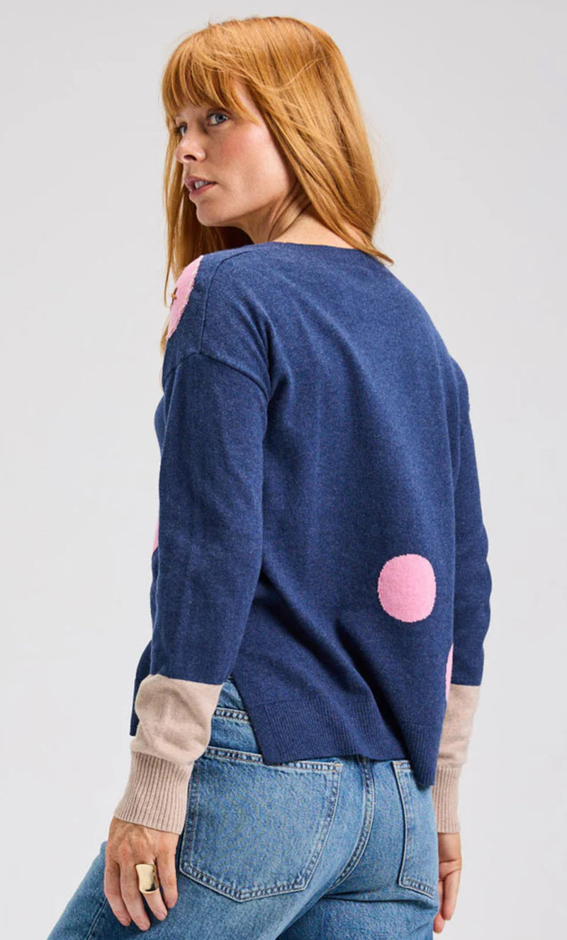 DOT WITH HAPPY FACE SWEATER