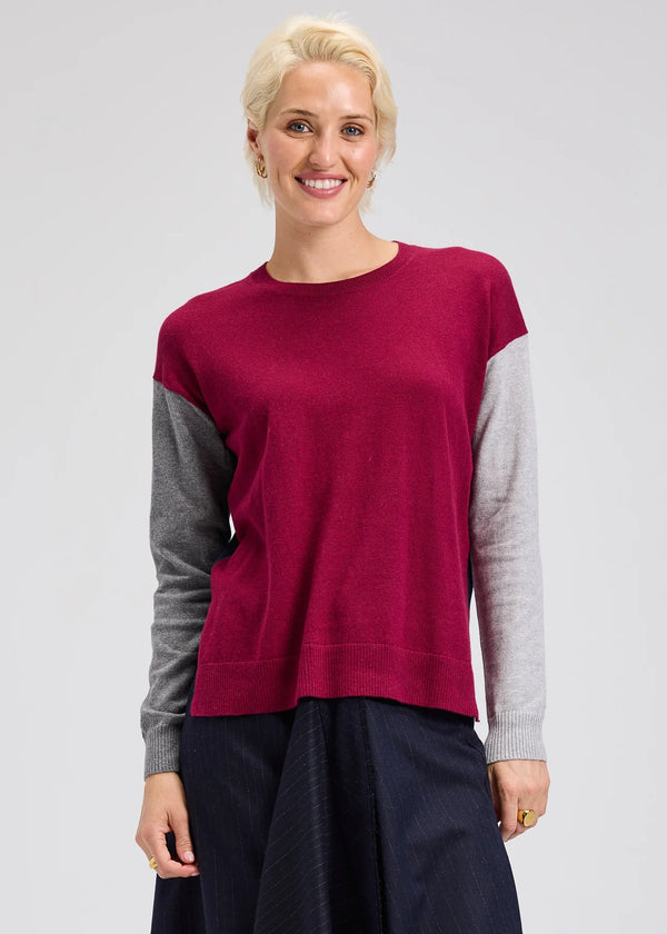 COLOR BLOCK WITH PATCH ELBOWS