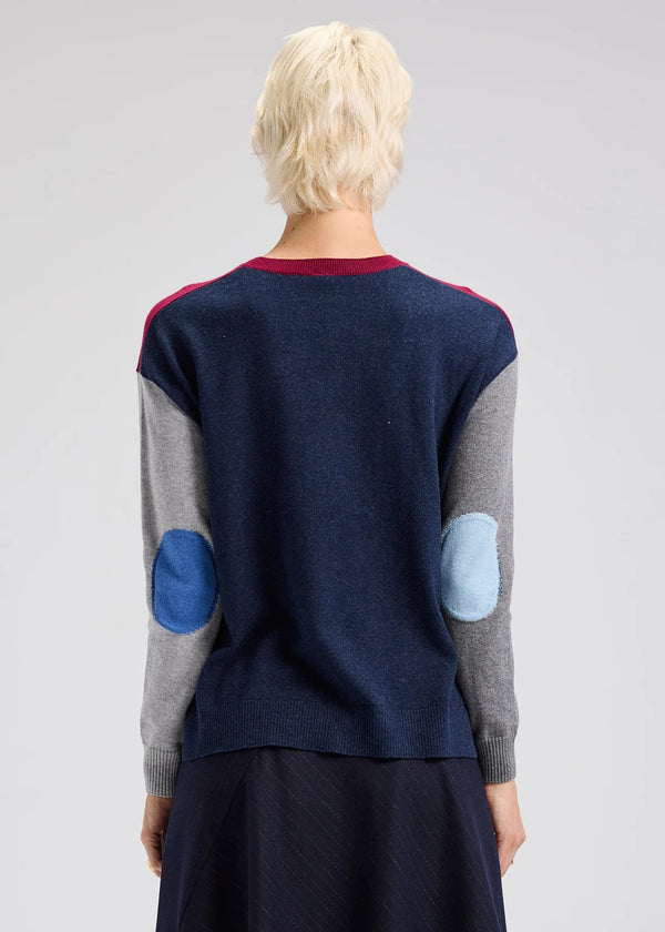 COLOR BLOCK WITH PATCH ELBOWS