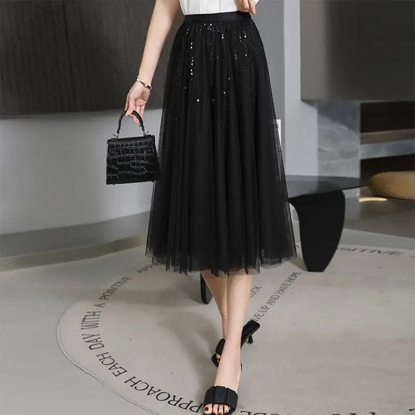 TULLE SEQUIN SKIRT