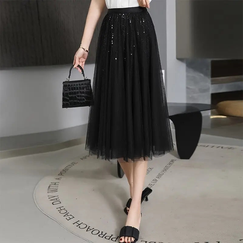 TULLE SEQUIN SKIRT