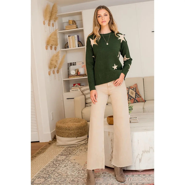 PLUSH SWEATER WITH STARS