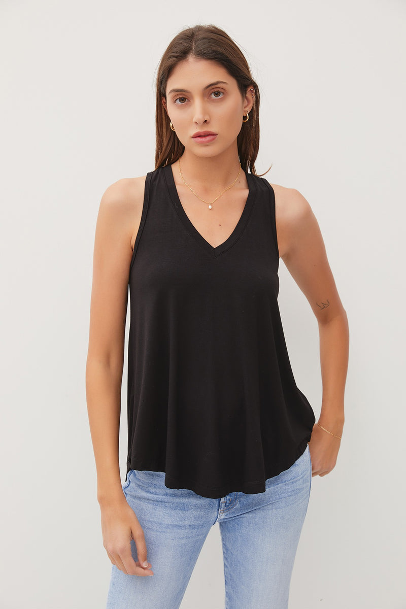 V NECK RACERBACK TANK