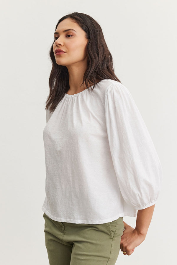 3/4 PUFF SLEEVE TOP (available only in Marin)