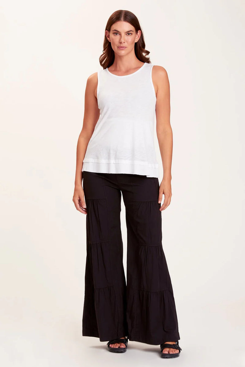 TERRACED WIDE LEG PANT