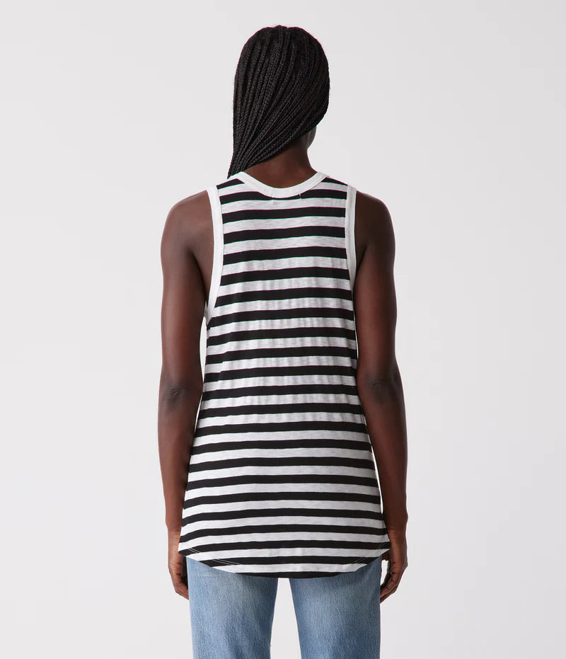 TORI STRIPE SCOOP NECK TANK