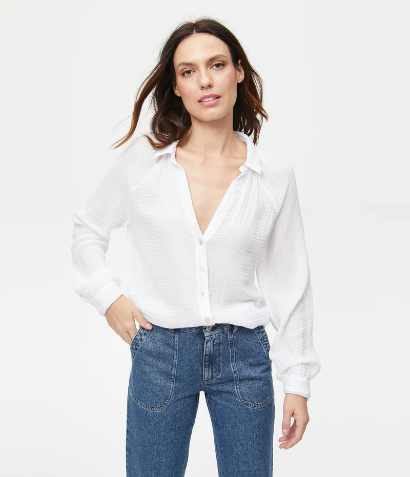 GAUZE TONI BUTTON DOWN SHIRT