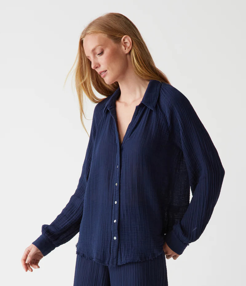 GAUZE TONI BUTTON DOWN SHIRT