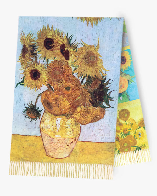 SUN FLOWERS & FLOWERS IN A VASE SCARF