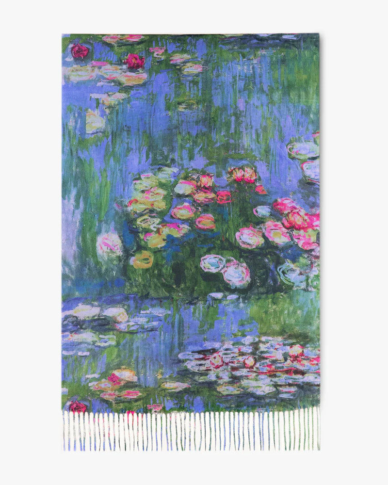 WOMEN WITH A PARASOL AND LOTUS FLOWER SCARF