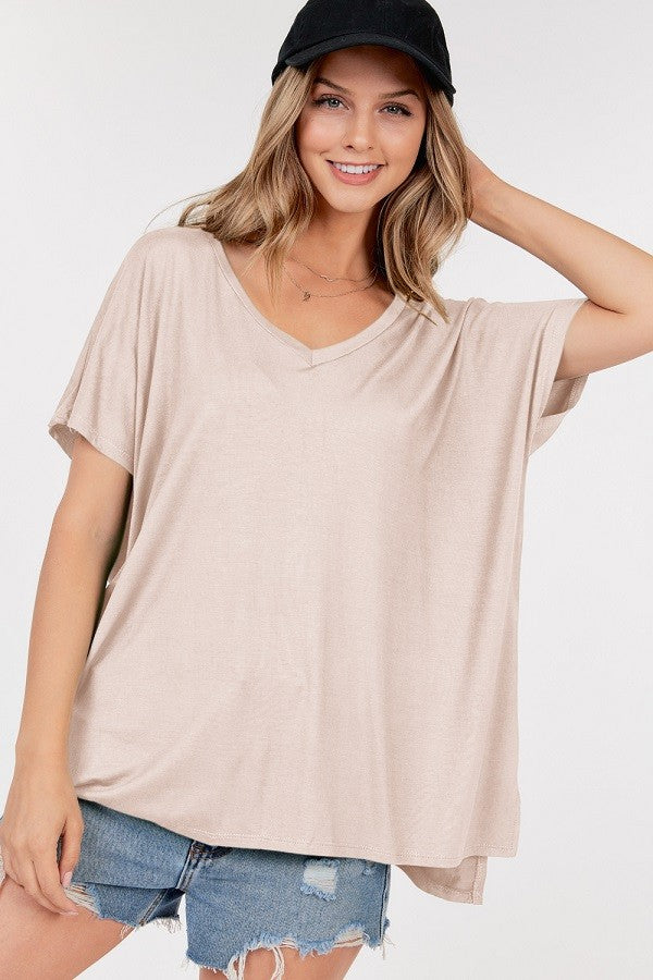 LEISURE V NECK TOP (available in more colors)