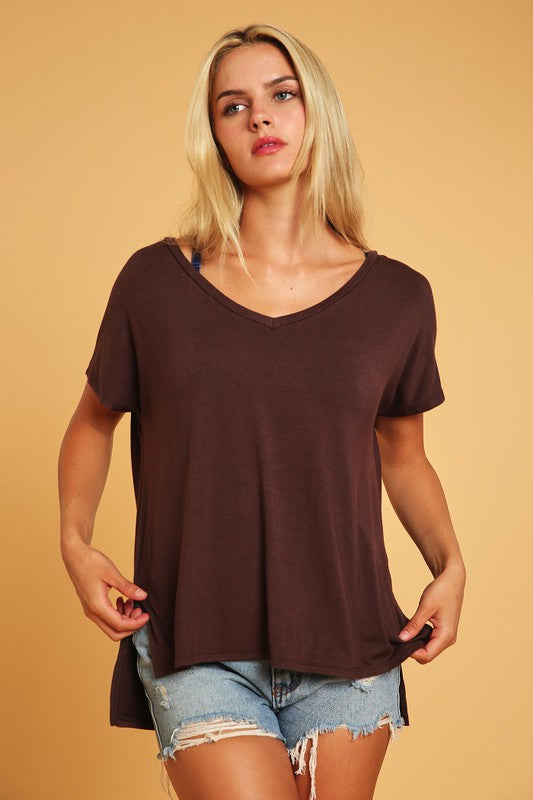 LEISURE V NECK TOP (available in more colors)