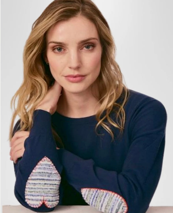 SWEATER WITH HEART ON ELBOW (available in more colors)