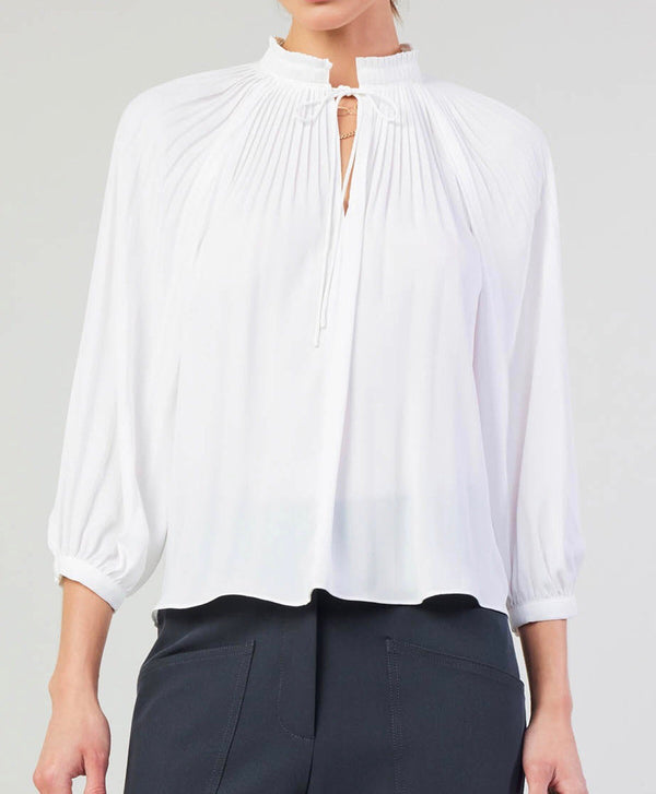 3/4 SLEEVE PLEATED TOP