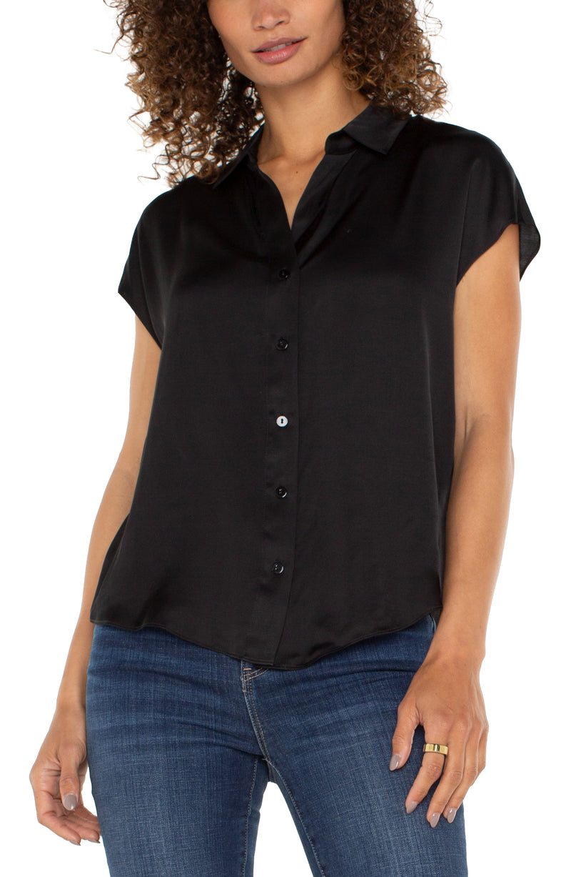 COLLARED BUTTON FRONT BLOUSE ( available in 3 colors)