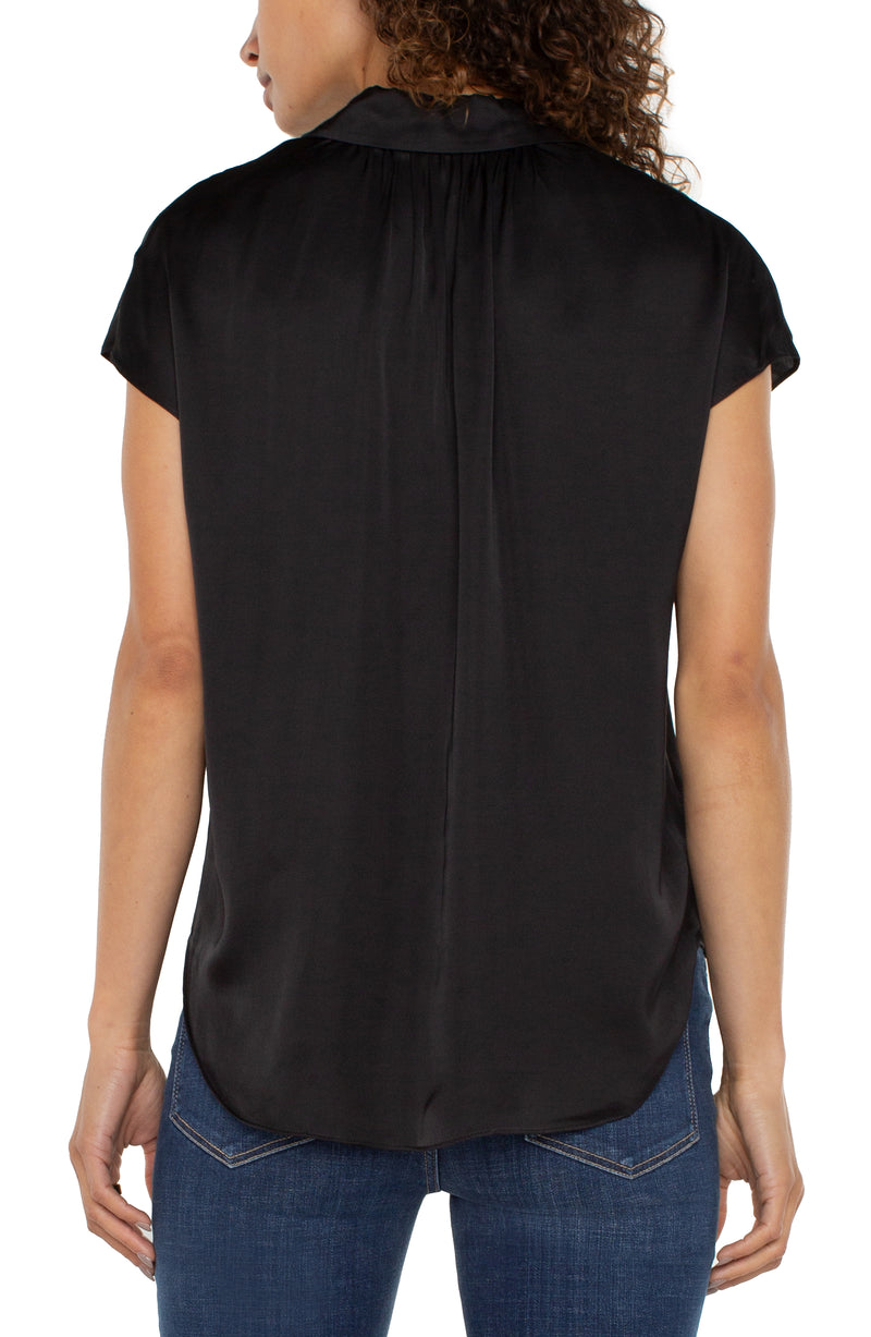 COLLARED BUTTON FRONT BLOUSE ( available in 3 colors)