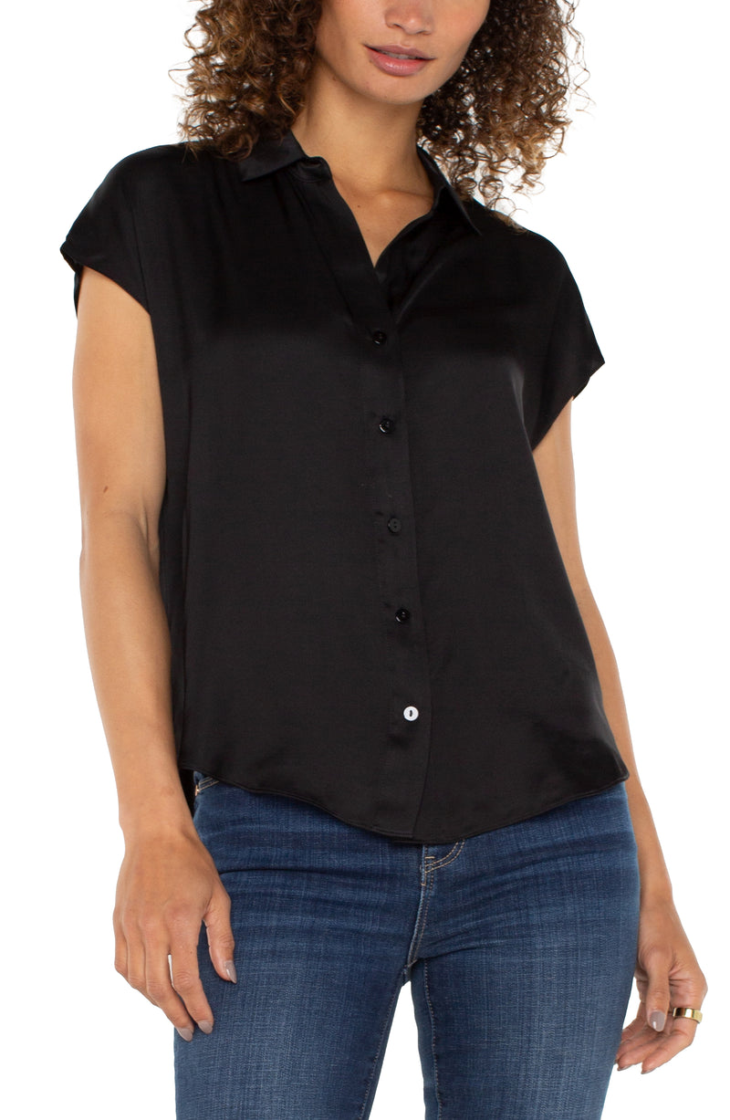 COLLARED BUTTON FRONT BLOUSE ( available in 3 colors)