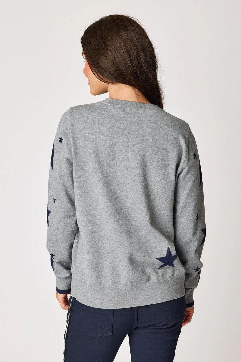 STARS ON SLEEVE SWEATER