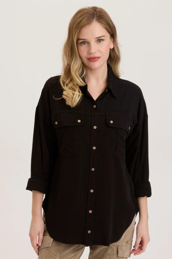 TWILL SMITHSONIAN BUTTON UP SHIRT (available in 2 colors)