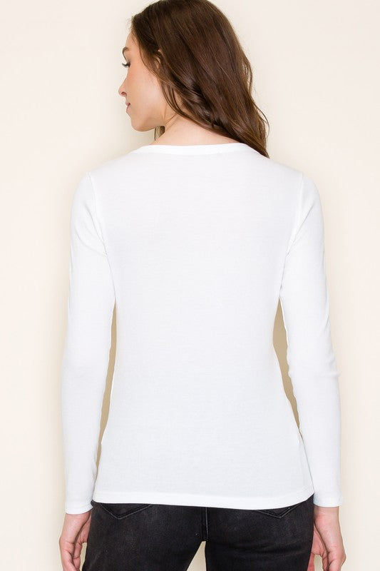 BABY RIBBED LONG SLEEVE TOP (available in more colors)