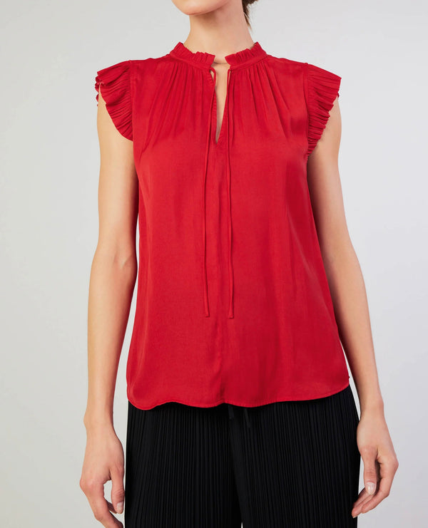 PLEATED SLEEVE BLOUSE