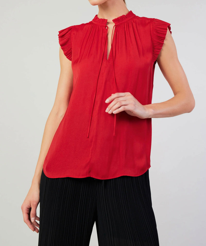 PLEATED SLEEVE BLOUSE