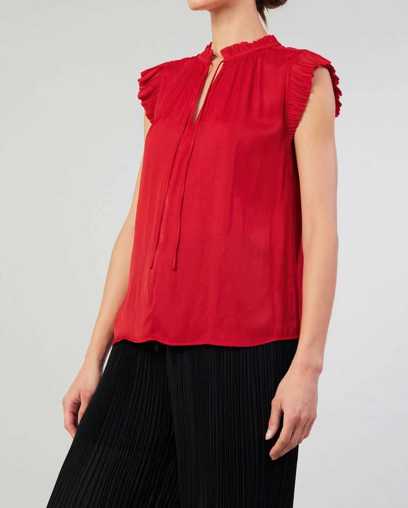 PLEATED SLEEVE BLOUSE