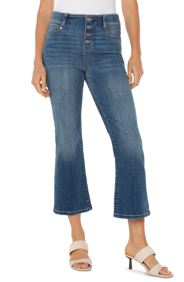 GIA CROP FLARE WITH BUTTON FLY