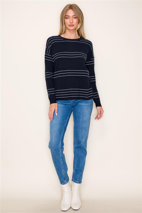 STITCH STRIPE SWEATER