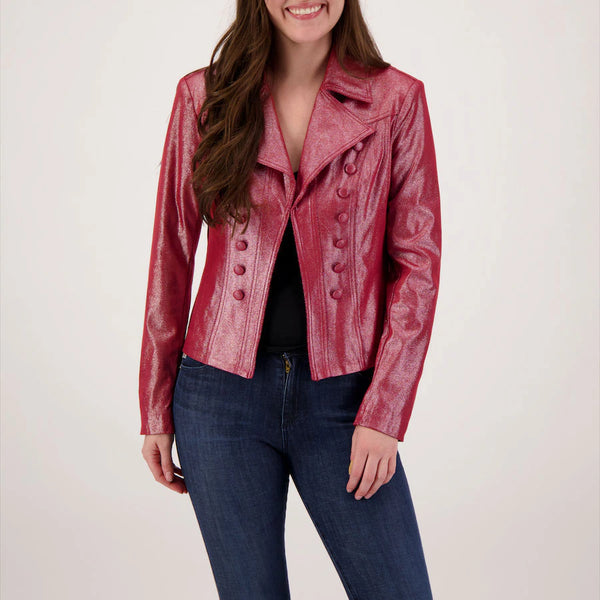 METALLIC JACKET WITH BUTTONS