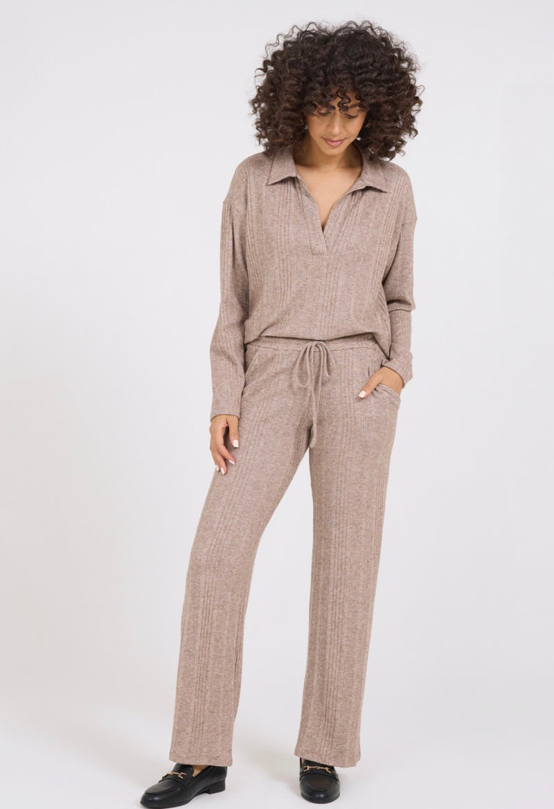 RIBBED DRAWSTRING PANT