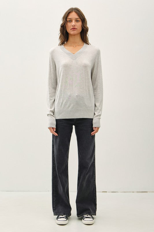 LIGHTWEIGHT V NECK SWEATER (available in more colors)