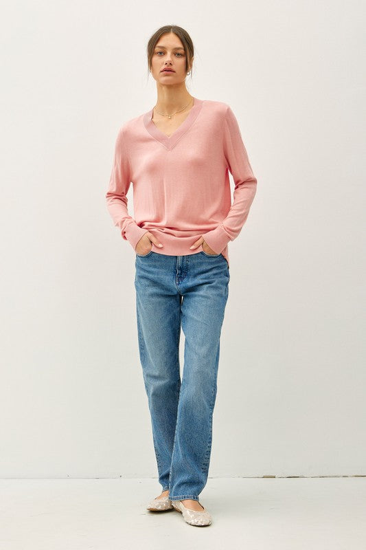 LIGHTWEIGHT V NECK SWEATER (available in more colors)