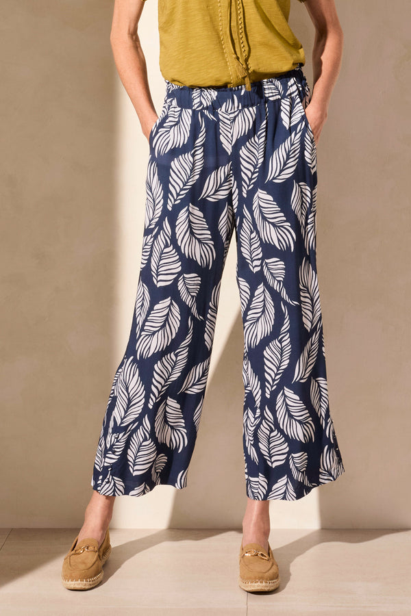 PRINTED PULL ON ANKLE PANT