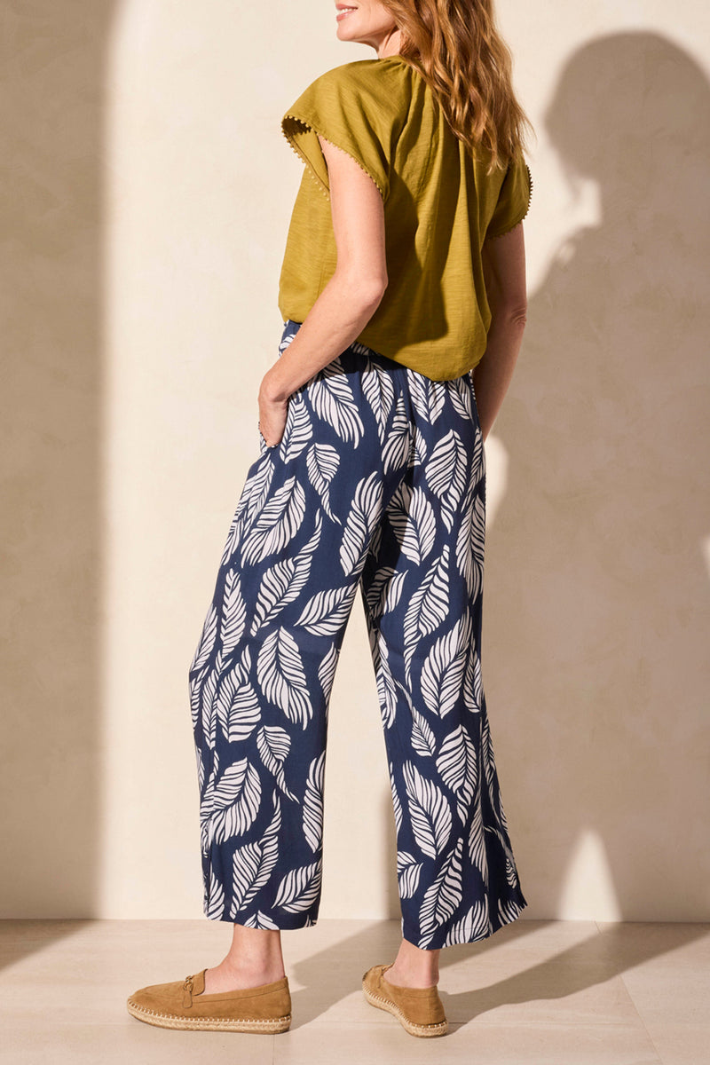 PRINTED PULL ON ANKLE PANT