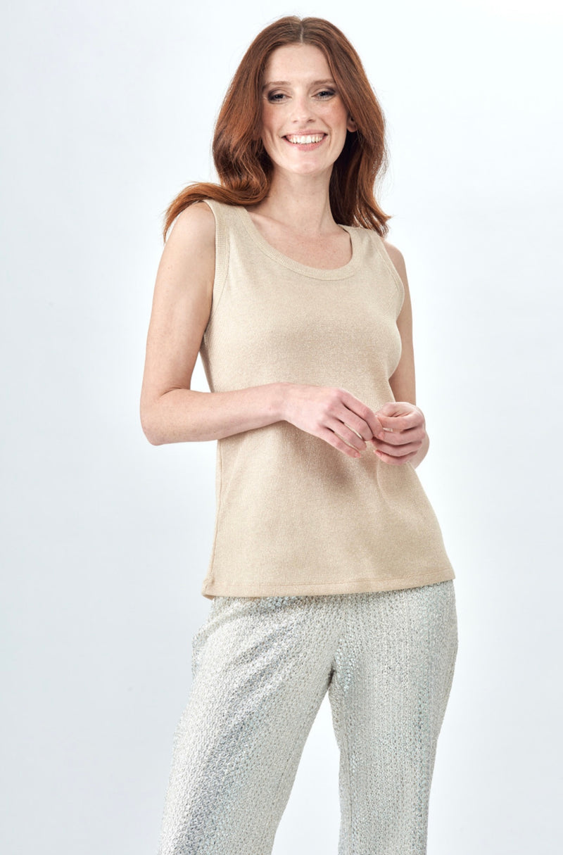 GLITTER RIBBED TANK TOP