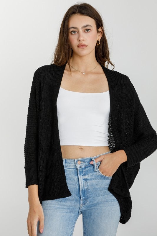 LIGHTWEIGHT OPEN FRONT CARDIGAN (available in 2 colors)