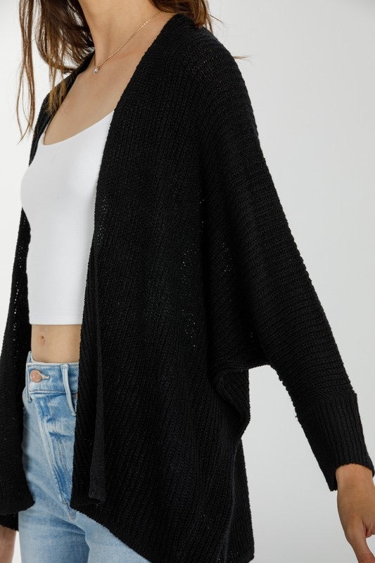 LIGHTWEIGHT OPEN FRONT CARDIGAN (available in 2 colors)